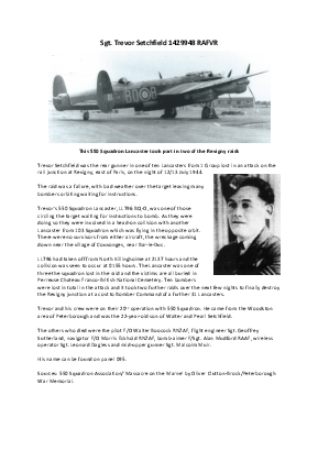 A preview of a PDF biography for Setchfield, Trevor